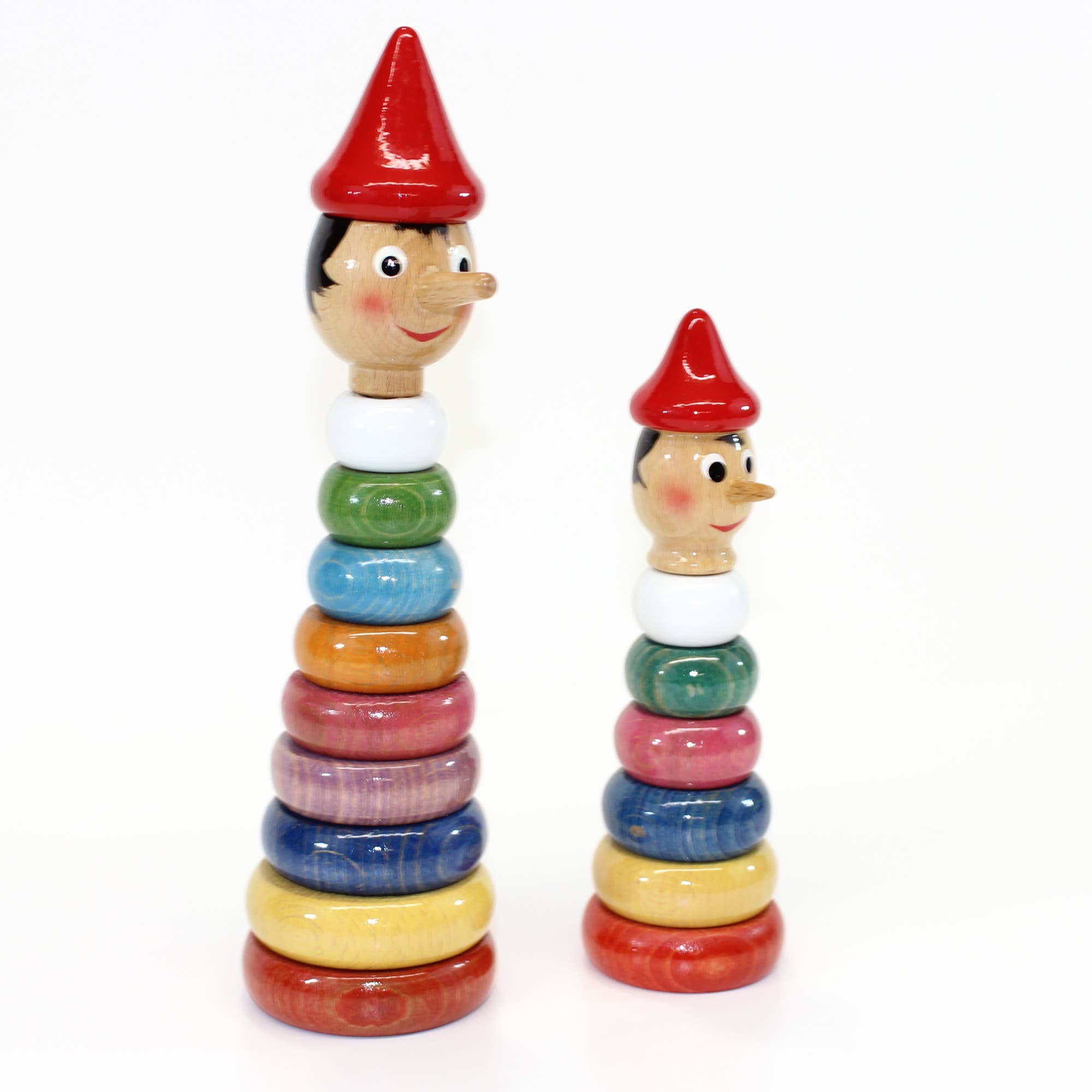 Pinocchio Wooden Pyramid Toy, Handmade, Vintage Old World Kids Pinocchio Wooden Pyramid Toy, Handmade, Vintage Old World Kids
